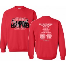 Carrollton 2023 Softball STATE CHAMPIONS Crewneck Sweatshirt (Red)