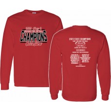 Carrollton 2023 Softball STATE CHAMPIONS Long-sleeved T (Red)