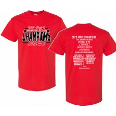 Carrollton 2023 Softball STATE CHAMPIONS Short-sleeved T (Red)